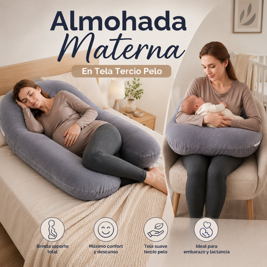 Almohada Materna En Tela Tercio Pelo | Comodidad antes y después del embarazo