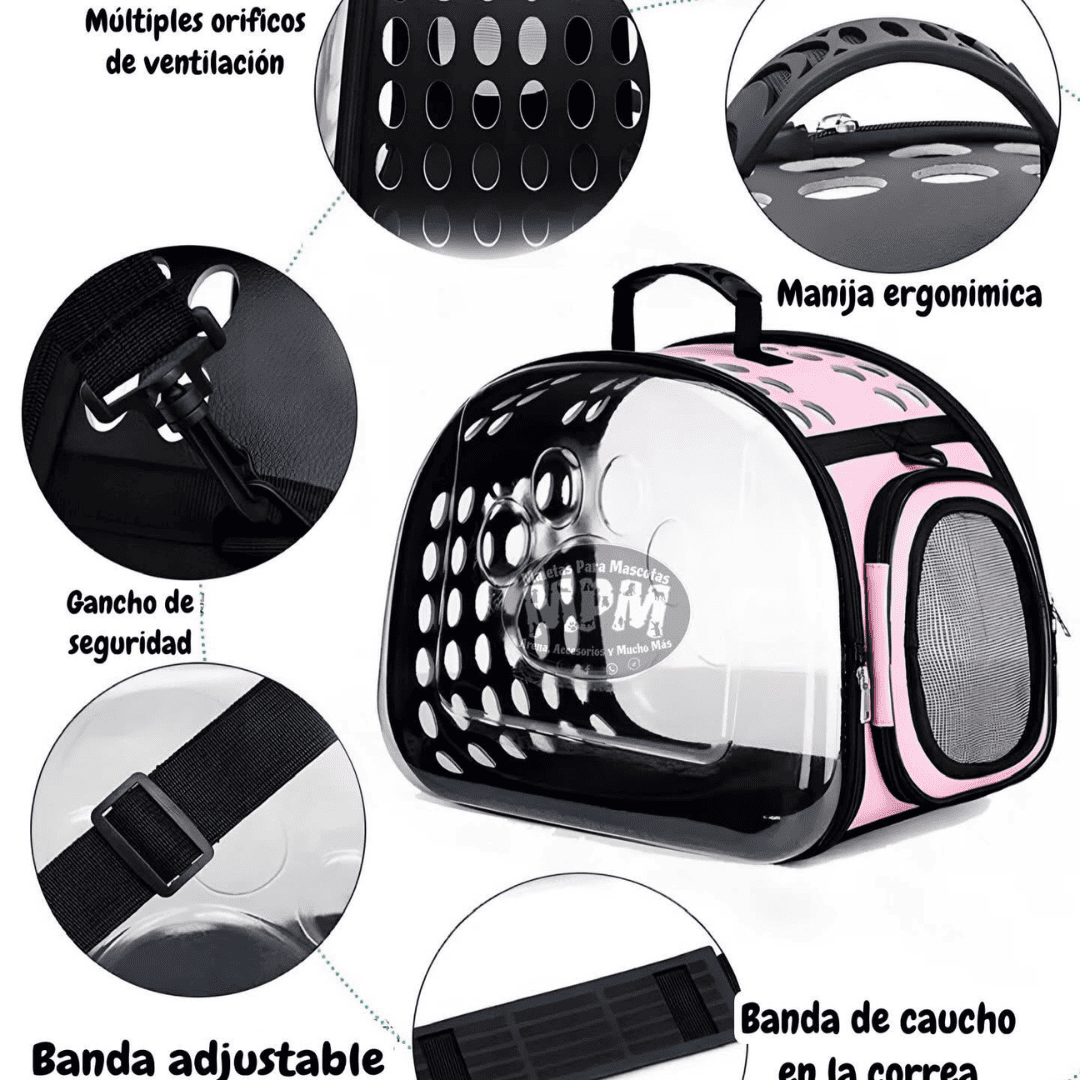 Guacal Plegable Para Perros O Gatos Pequeños| Tu peludito siempre protegido