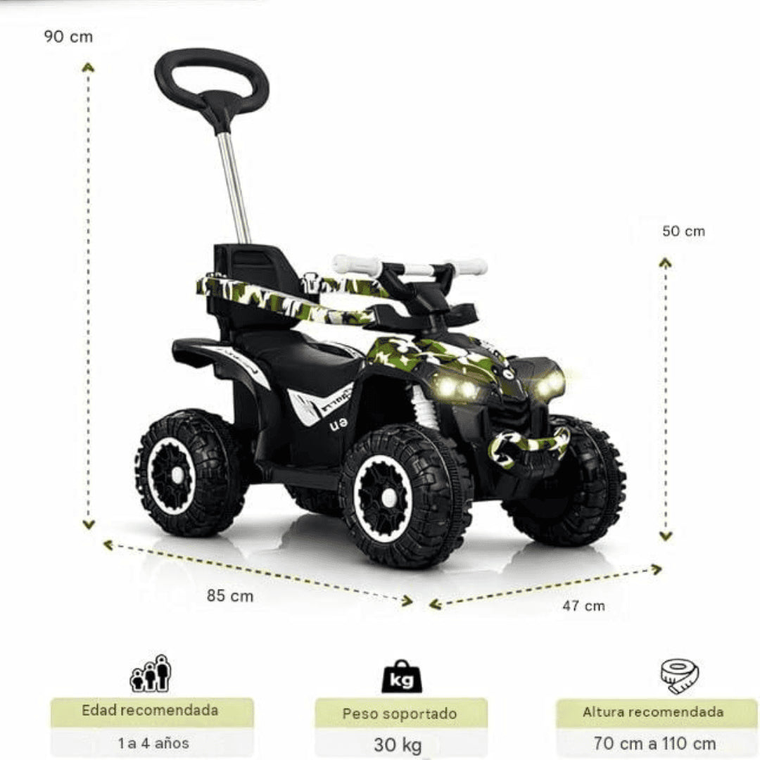 Buggy Cuatrimoto Eléctrica Montable| Control Remoto y Bluetooth para niño y niña
