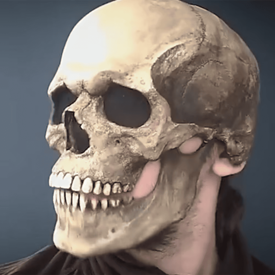 Mascara Calavera de Cabeza Completa Con Mandíbula Móvil| Disfraz de Halloween para hombres y mujeres