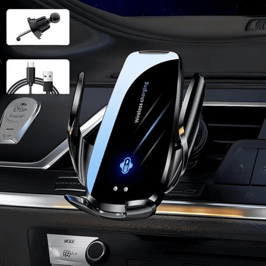 HolderGrip |Soporte de celular Inteligente con carga Inalámbrica rápida y sensor para Carro