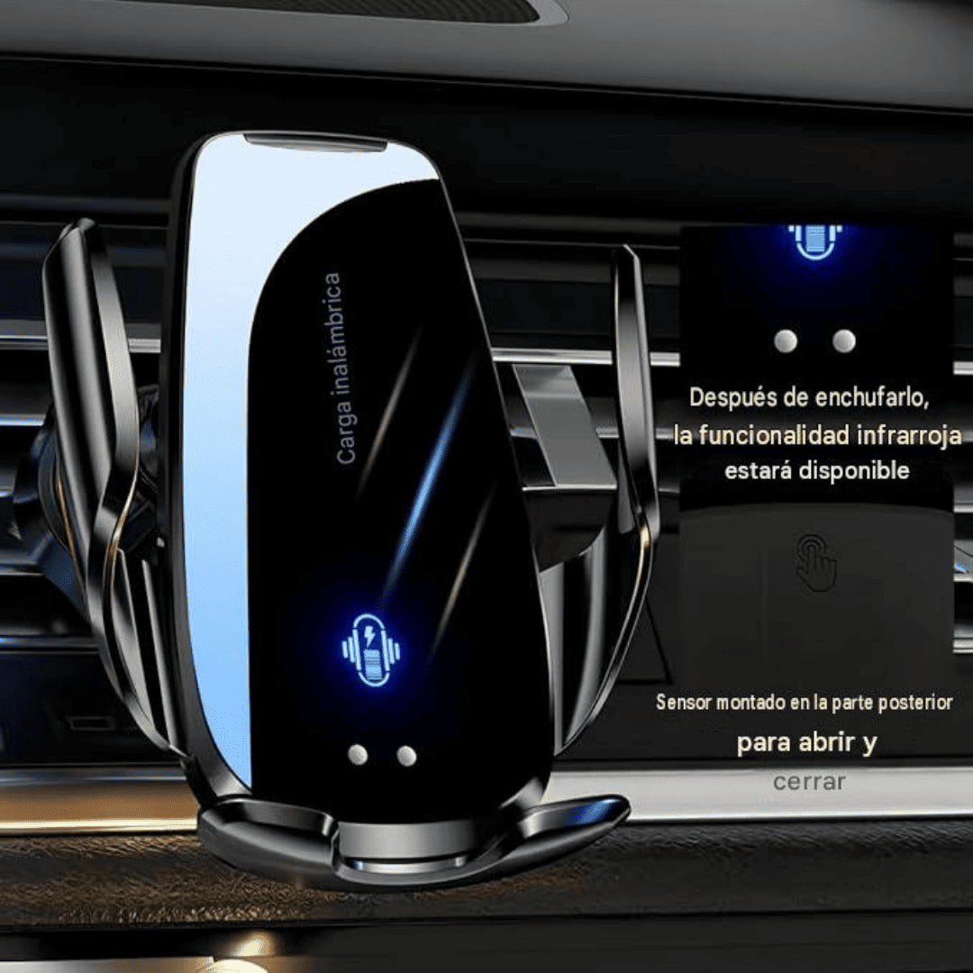 HolderGrip |Soporte de celular Inteligente con carga Inalámbrica rápida y sensor para Carro
