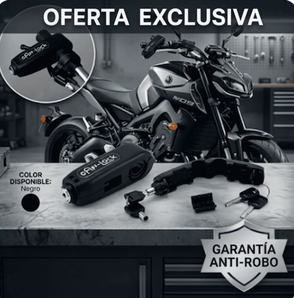 Candado de seguridad Antirrobo para moto | Mecanismo de llave para frenar tu moto y mantenerla segura