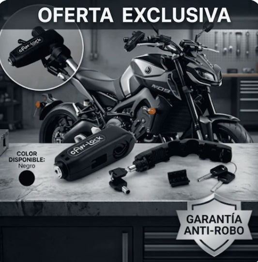 Candado de seguridad Antirrobo para moto | Mecanismo de llave para frenar tu moto y mantenerla segura